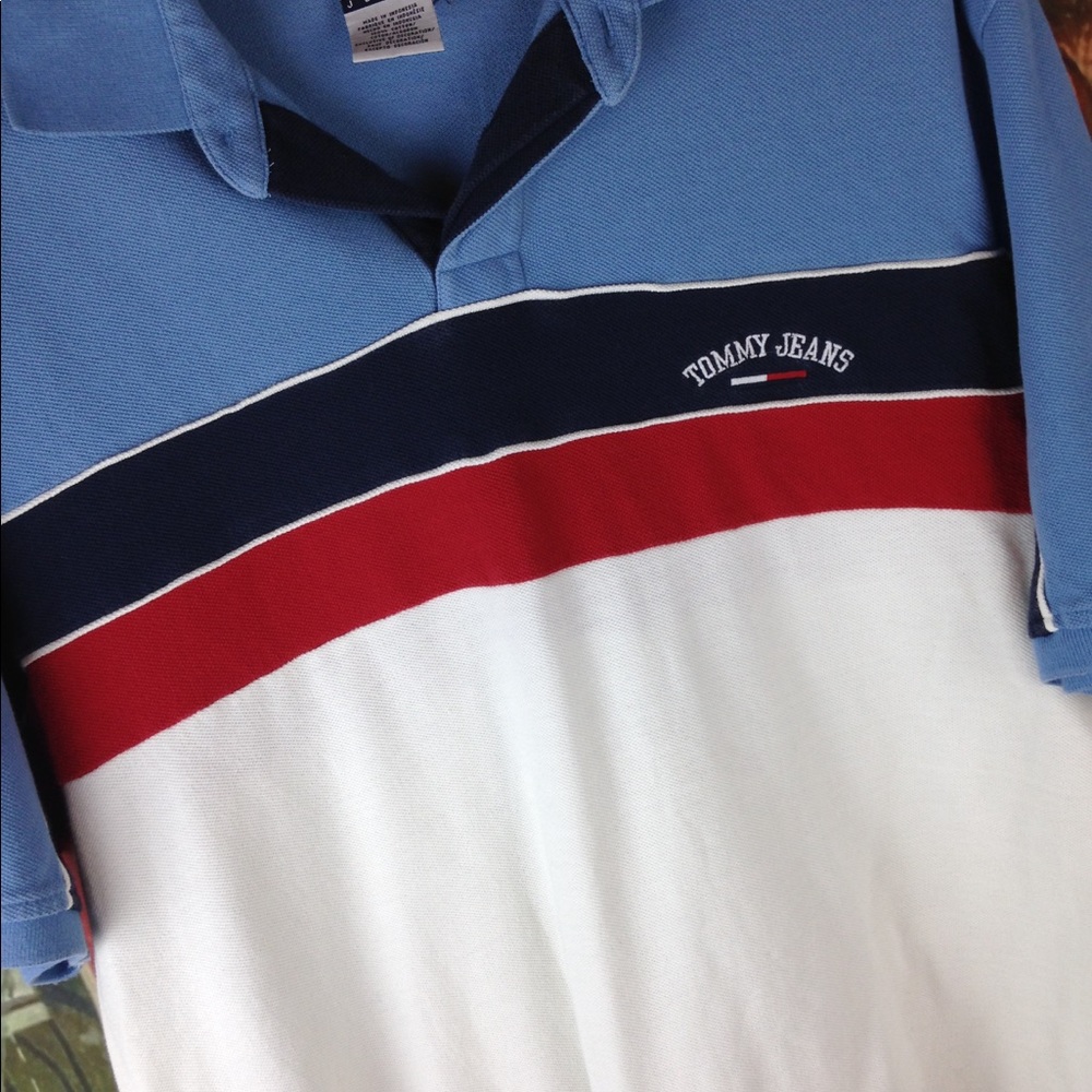 Tommy Hilfiger jeans vintage color block polo M